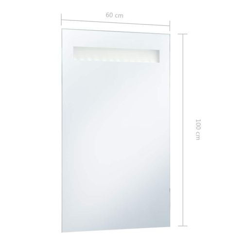 LED стенно огледало за баня 60x100 см