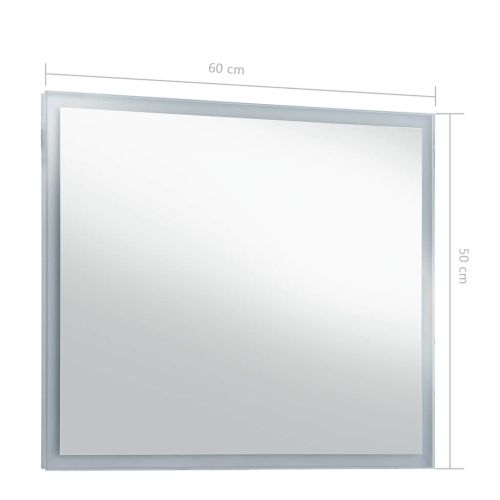 LED стенно огледало за баня 60x50 см