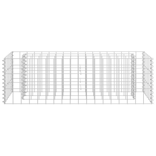 Габион повдигната леха, поцинкована стомана, 90x30x30 cм