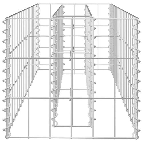 Габион повдигната леха, поцинкована стомана, 90x30x30 cм