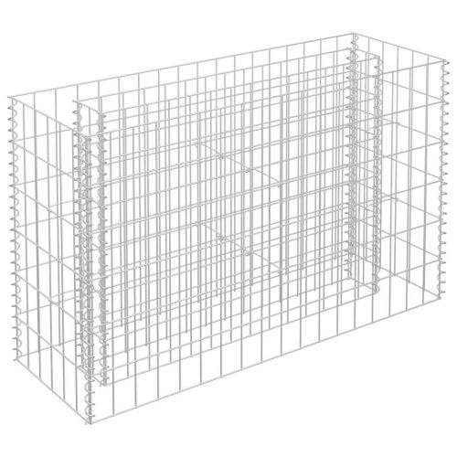 Габион повдигната леха, поцинкована стомана, 90x30x60 см