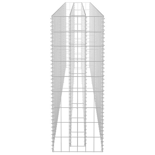 Габион повдигната леха, поцинкована стомана, 270x30x90 cм
