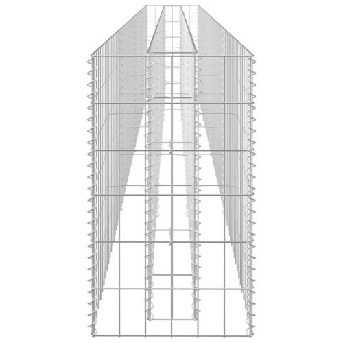 Габион повдигната леха, поцинкована стомана, 360x30x60 cм
