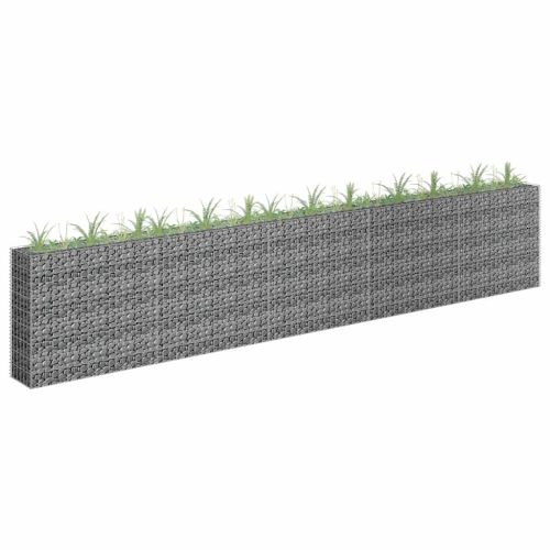 Габион повдигната леха, поцинкована стомана, 450x30x90 cм