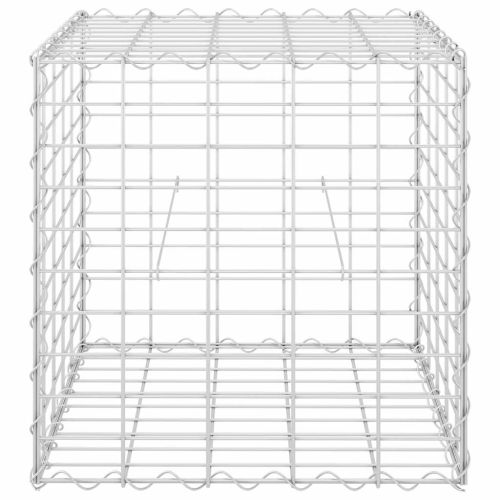 Кубичен габион повдигната леха, стоманена тел, 50x50x50 cм