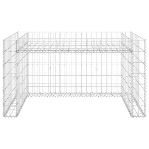 Гараж за косачка с повдигнато легло 110x80x60 см стоманена тел