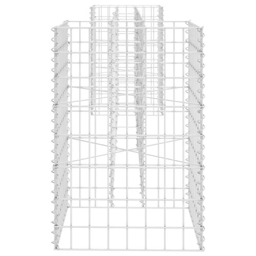 Габион плантер Н-образен, стоманена тел, 260x40x60 cм