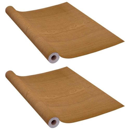 Самозалепващо фолио за врати, 2 бр, светъл дъб, 210x90 см, PVC