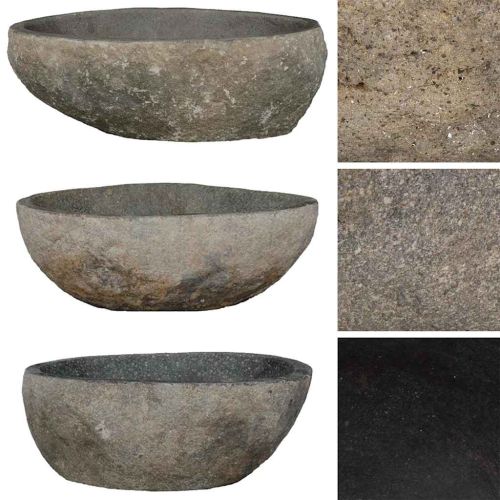 Мивка от речен камък, овална, (29-38)x(24-31) см