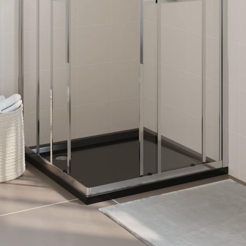 Квадратно ABS душ корито, черно, 90x90 см