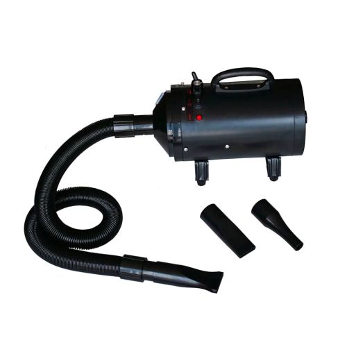 Сешоар за кучета с 3 накрайника, черен, 2400 W