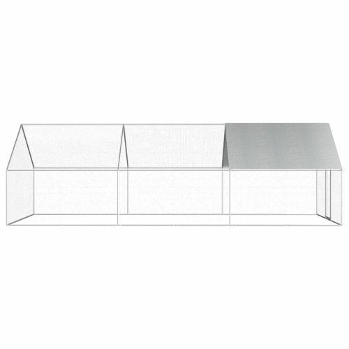 Птичарник на открито, 2,75x6x1,92 м, поцинкована стомана