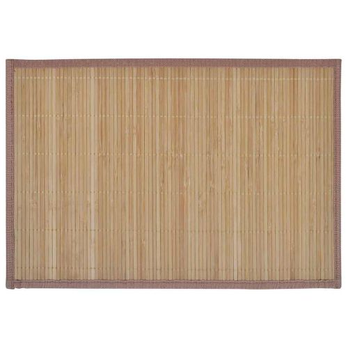 Бамбукови подложки за хранене 30 x 45 см, кафяви - 6 бр
