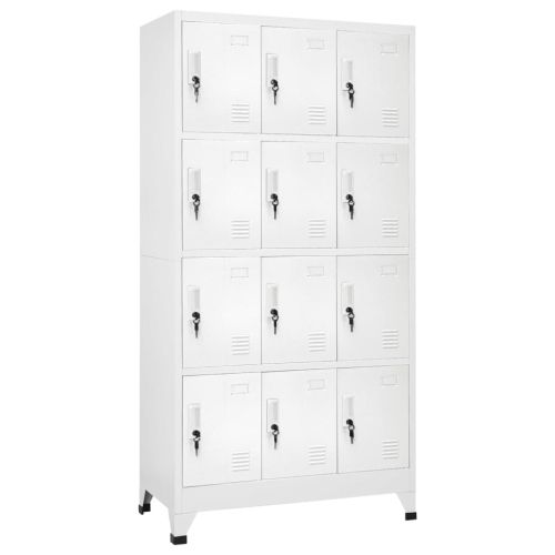Заключващ се шкаф с 12 отделения, 90x45x180 см