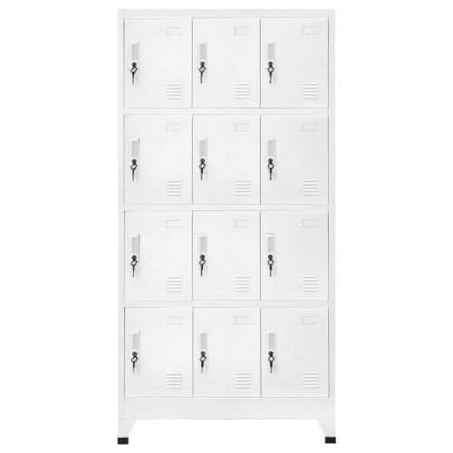 Заключващ се шкаф с 12 отделения, 90x45x180 см