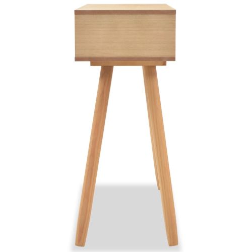 Конзолна маса, иглолистна дървесина масив, 80x30x72 cм, кафява
