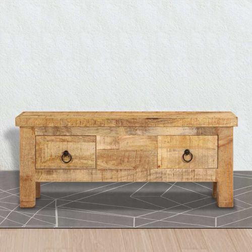 Маса за кафе, 90x45x35 см, мангово дърво масив
