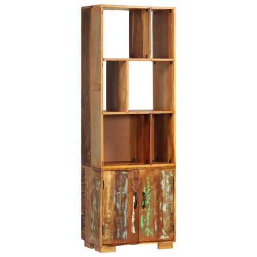 Етажерка за книги, 60x35x180 см, регенерирано дърво масив