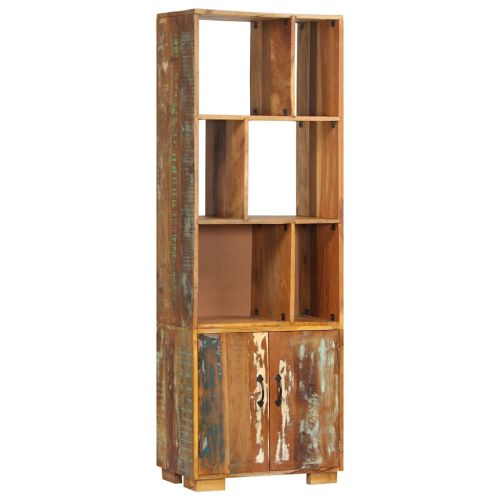 Етажерка за книги, 60x35x180 см, регенерирано дърво масив