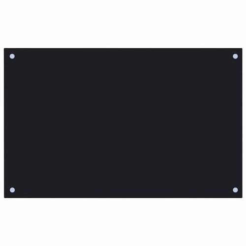 Кухненски гръб, черен, 80x50 см, закалено стъкло