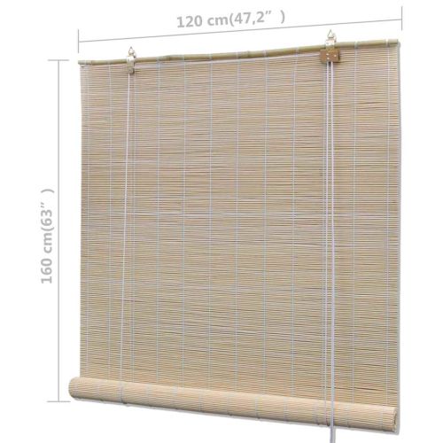 Естествени бамбукови ролетни щори 2 бр 120x160 см