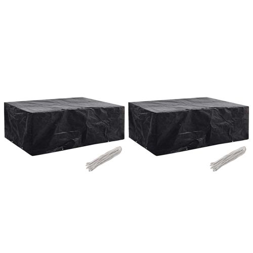 Покривала за градински мебели 2 бр 8 капси 242x162x100 см