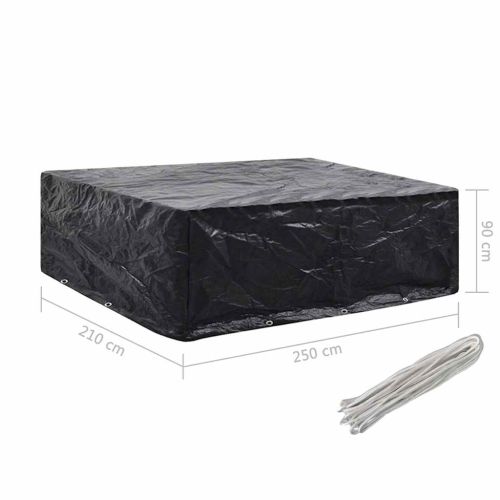 Покривала за градински мебели 2 бр 8 капси 250x210x90 см