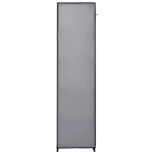 Гардероб с отделения и лостове, сив, 150x45x176 см, плат