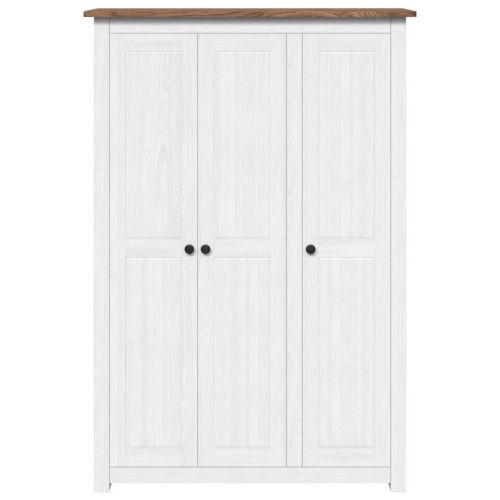 Гардероб с 3 врати, бял, 118x50x171,5 см, бор, Panama Range