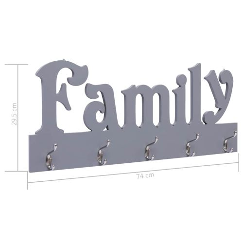 Стенна закачалка за палта FAMILY, 74x29,5 см
