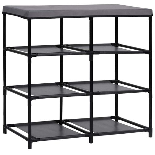 Шкаф за съхранение с 6 чекмеджета, 55x29x55 см, сив, стомана