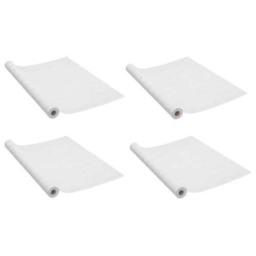 Самозалепващо фолио за врати, 4 бр, бяло дърво, 210x90 см, PVC