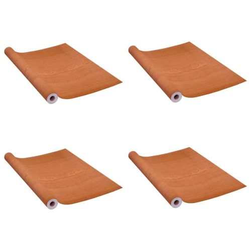 Самозалепващо фолио за врати, 4 бр, светъл дъб, 210x90 см, PVC