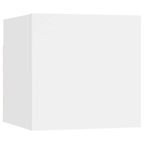 Нощно шкафче, бялo, 30,5x30x30 см, инженерно дърво