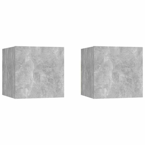 Нощни шкафчета 2 бр бетонно сиви 30,5x30x30 см инженерно дърво