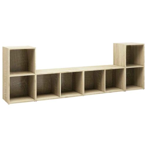 ТВ шкафове, 4 бр, дъб сонома, 72x35x36,5 см, инженерно дърво