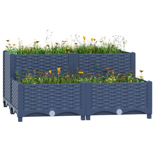 Повдигната леха, 80x80x38 см, полипропилен