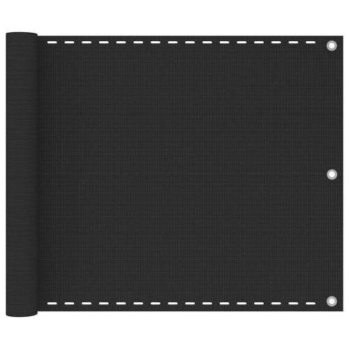 Балконски параван, HDPE, 75x500 см, антрацит