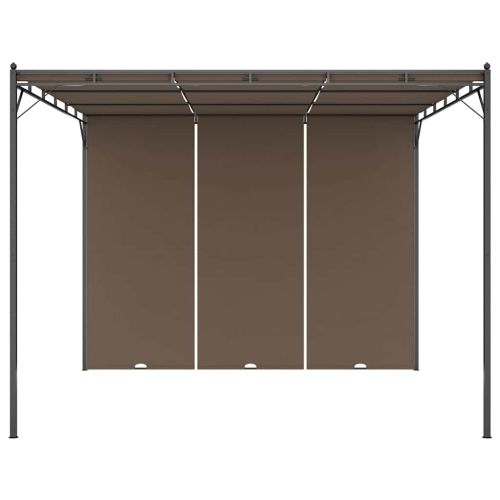 Градинска шатра със странична завеса, 3x3x2,25 м, таупе