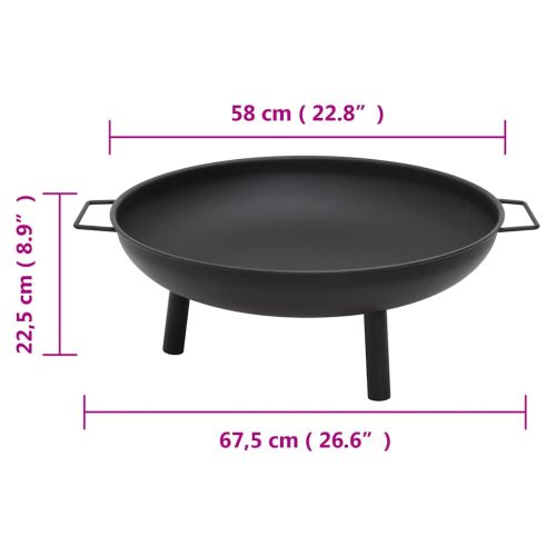 Преносимо огнище, 67,5x58x22,5 см, стомана