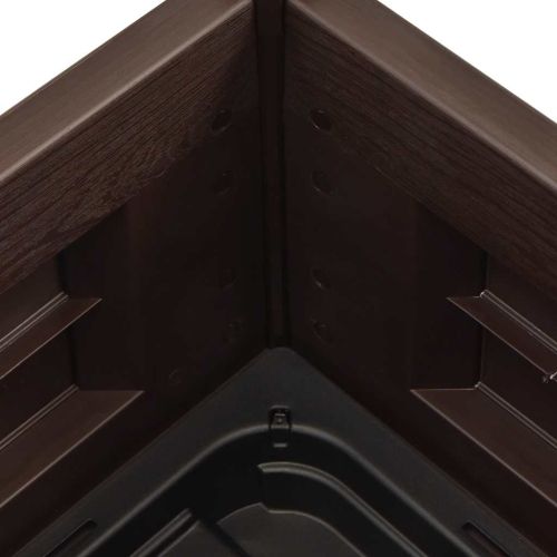 Градинска висока леха, PP, антрацит, 43x43x35 см