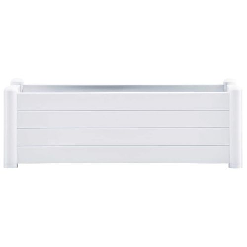 Градинска висока леха, PP, бяла, 100x43x35 см