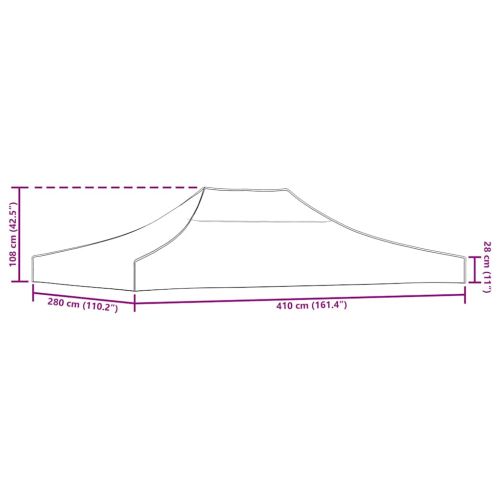 Покривало за парти шатра, 4x3 м, теракота, 270 г/м²