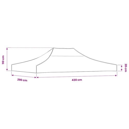 Покривало за парти шатра, 4,5x3 м, антрацит, 270 г/м²