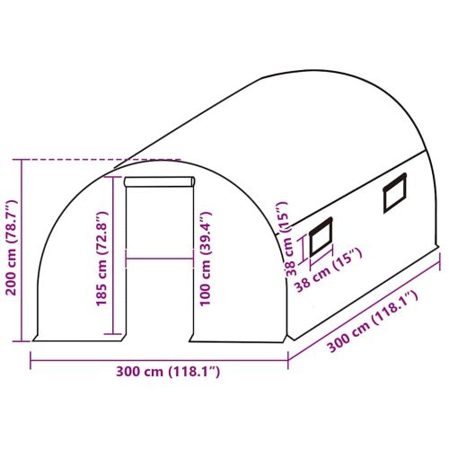 Резервно покривало за парник (9 м²), 3x3x2 м, прозрачно
