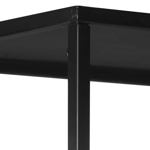 Шкаф за книги, 80x35x180 см, грубо мангово дърво и желязо