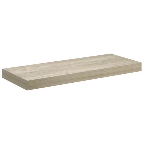 Окачени стенни рафтове, 2 бр, дъб, 60x23,5x3,8 см, МДФ