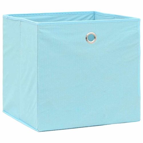Кутии за съхранение 10 бр нетъкан плат 28x28x28см бебешко синьо