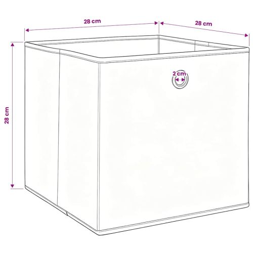 Кутии за съхранение 10 бр нетъкан плат 28x28x28см бебешко синьо