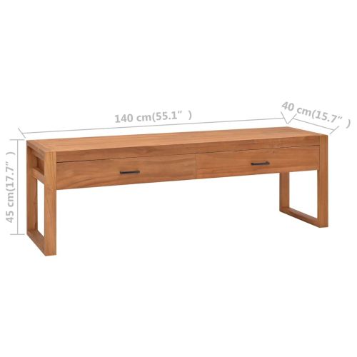 ТВ шкаф 140x40x45 см тиково дърво